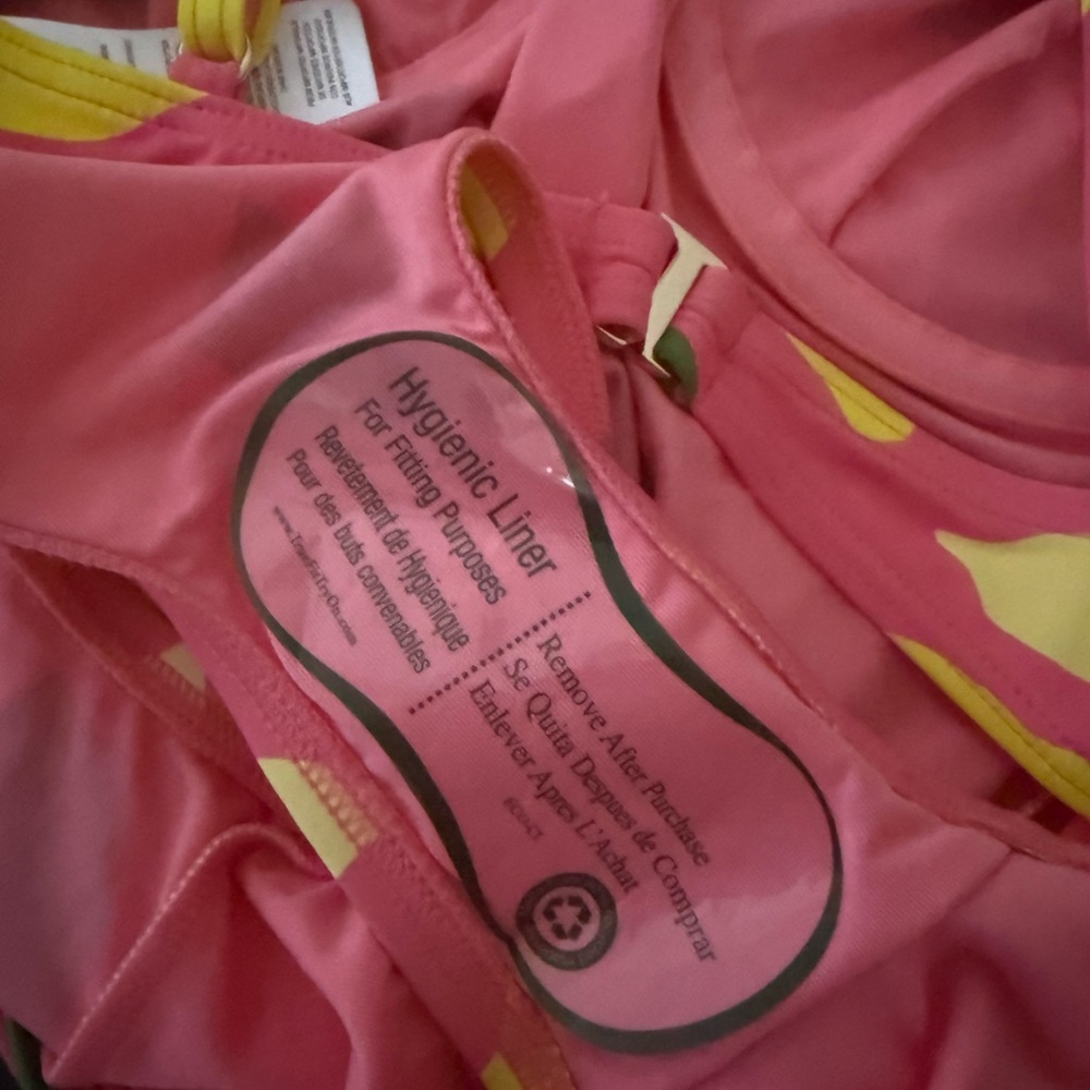 Kate Spade New York Sea Star Pink Lemon One Piece Swim Bathing Suit Size Small - Picture 6 of 12